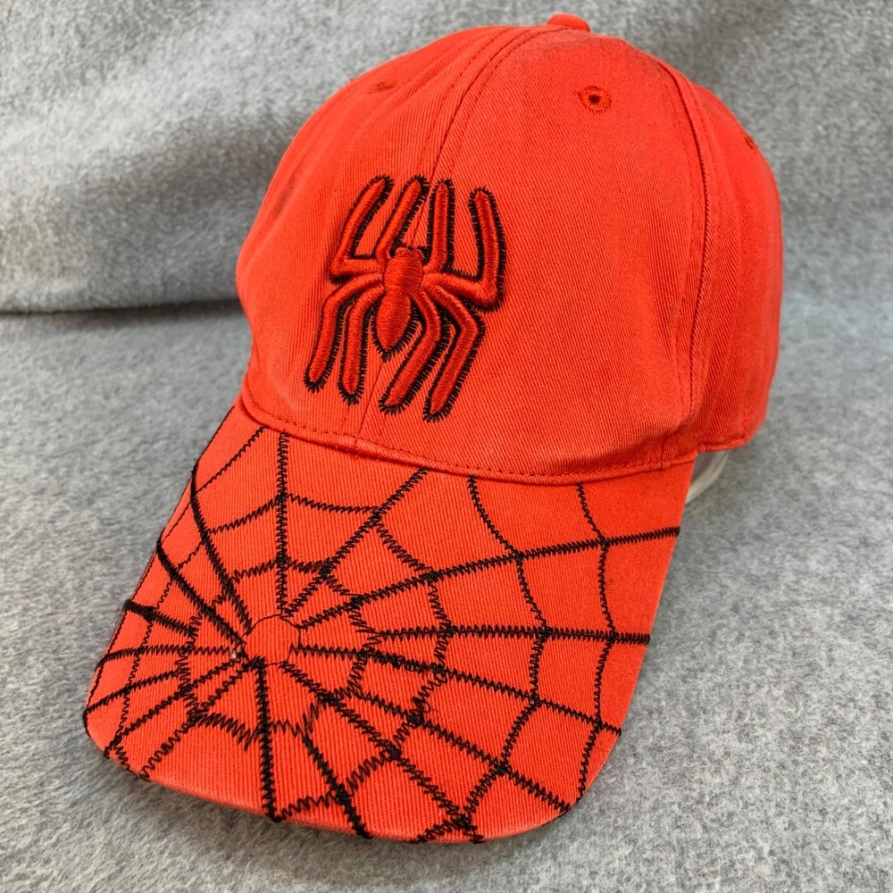 Spider Logo Kids Red Marvel Spider-Man Baseball Cap Adjustable Web Brim OS
